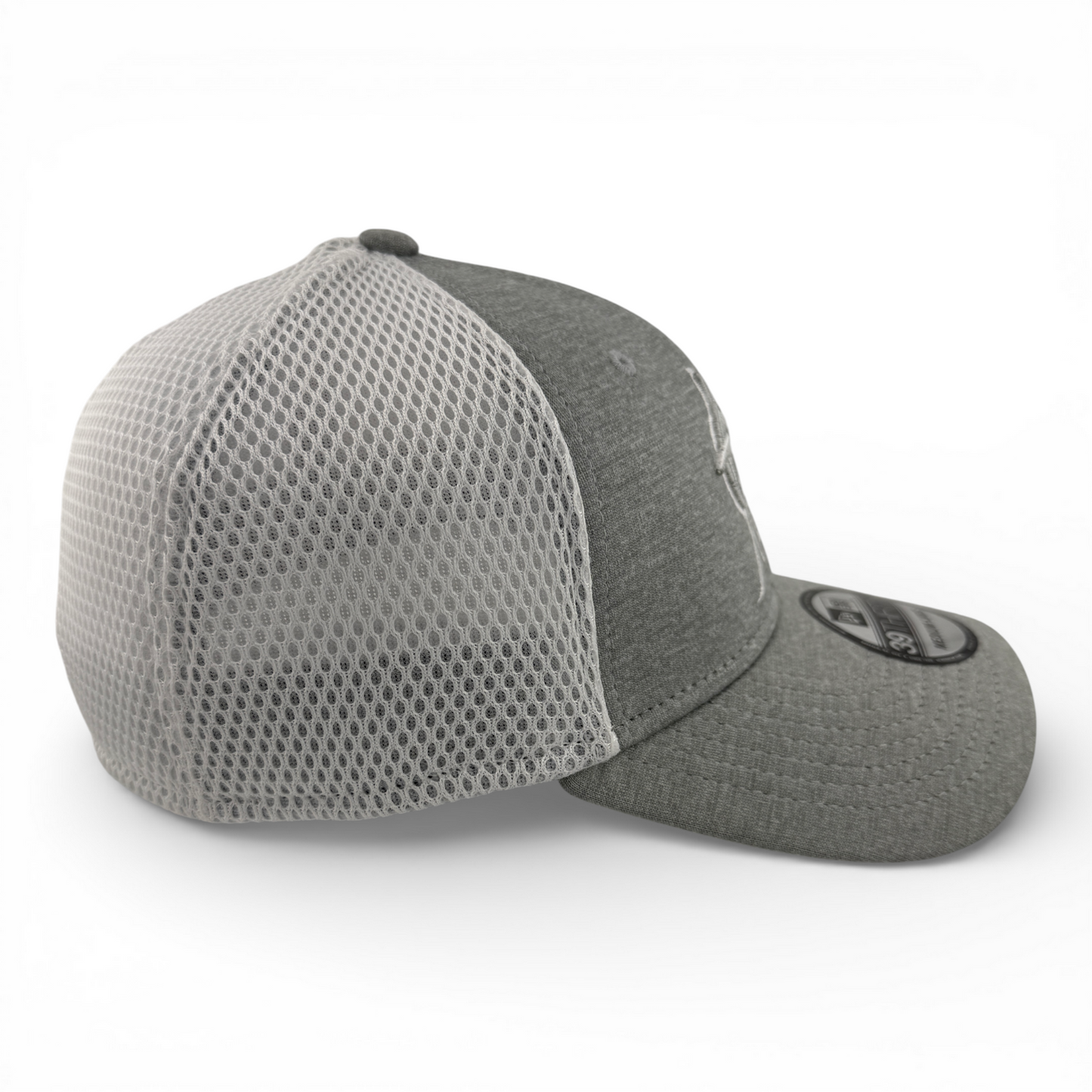New Era Florida Miami Marlins MLB Gray White Neo Mesh 39Thirty Flex Fit Hat Cap