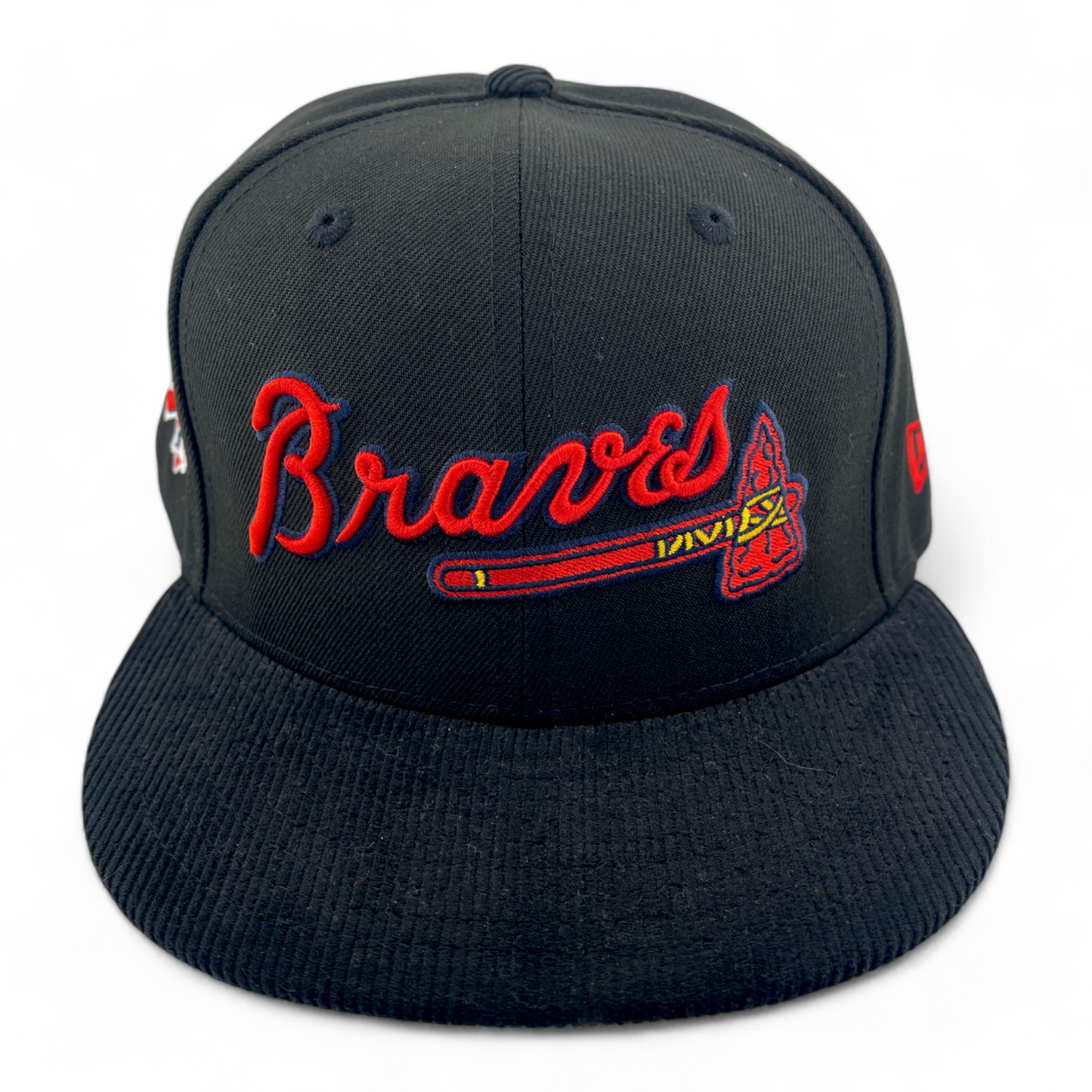 New Era Atlanta Braves MLB Black Cord Corduroy World Series 59FIFTY Fitted Hat