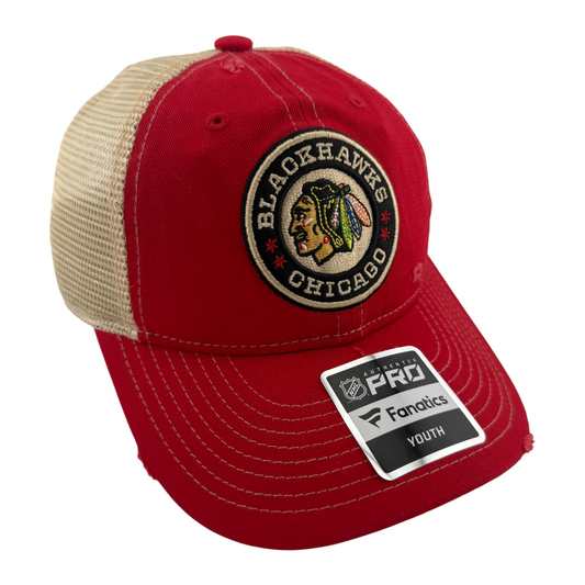 Fanatics Chicago Blackhawks NHL Authentic Pro Adjustable Dad Hat Cap Kids YOUTH
