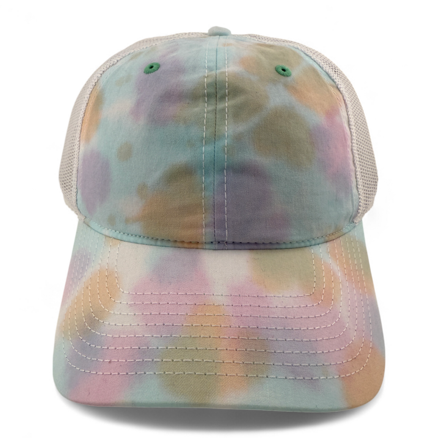 The Game GB470 Sorbet Tie Dye Trucker Mesh Back Snapback Adjustable Dad Hat Cap