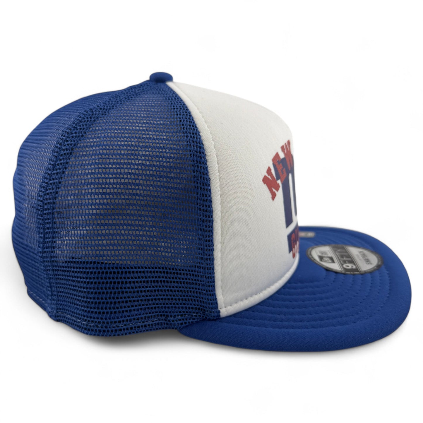 New Era New York Giants NFL Foam Print Trucker Mesh Back 9Fifty Snapback Hat