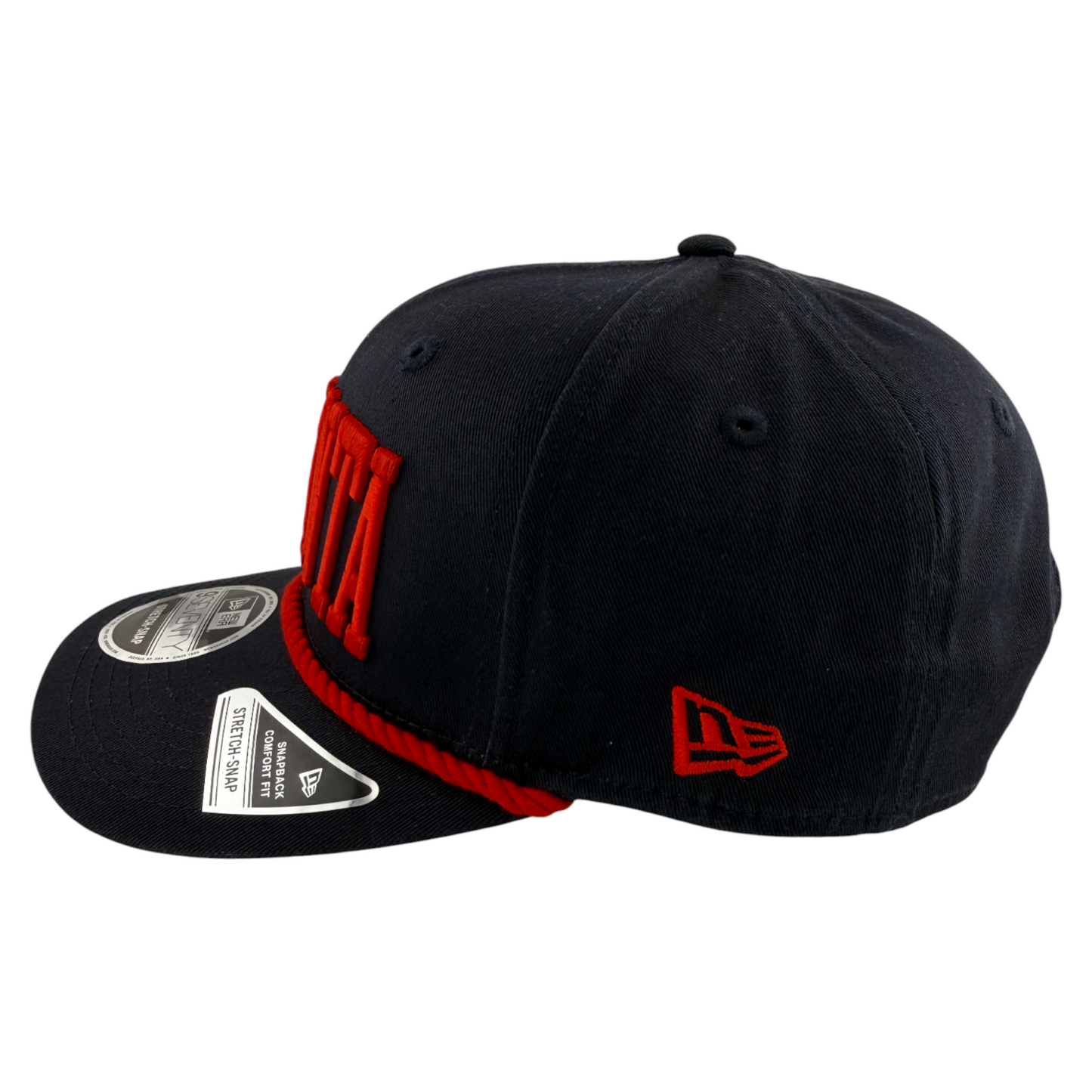 New Era Atlanta Braves MLB Rope Navy 9Seventy Trucker Stretch-Snapback Hat Cap