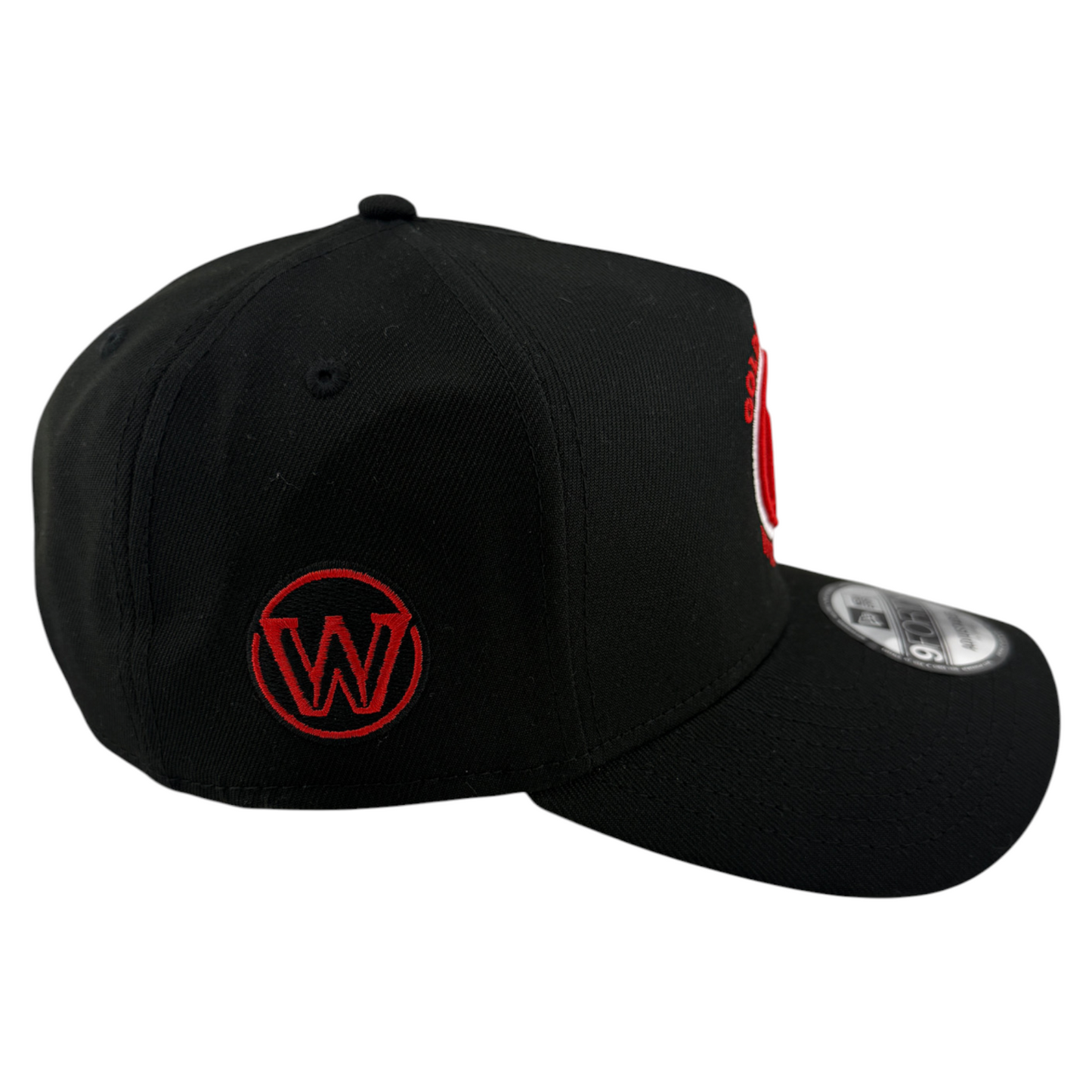 New Era Golden State Warriors NBA Red A-Frame 9Forty Snapback Adjustable Hat Cap
