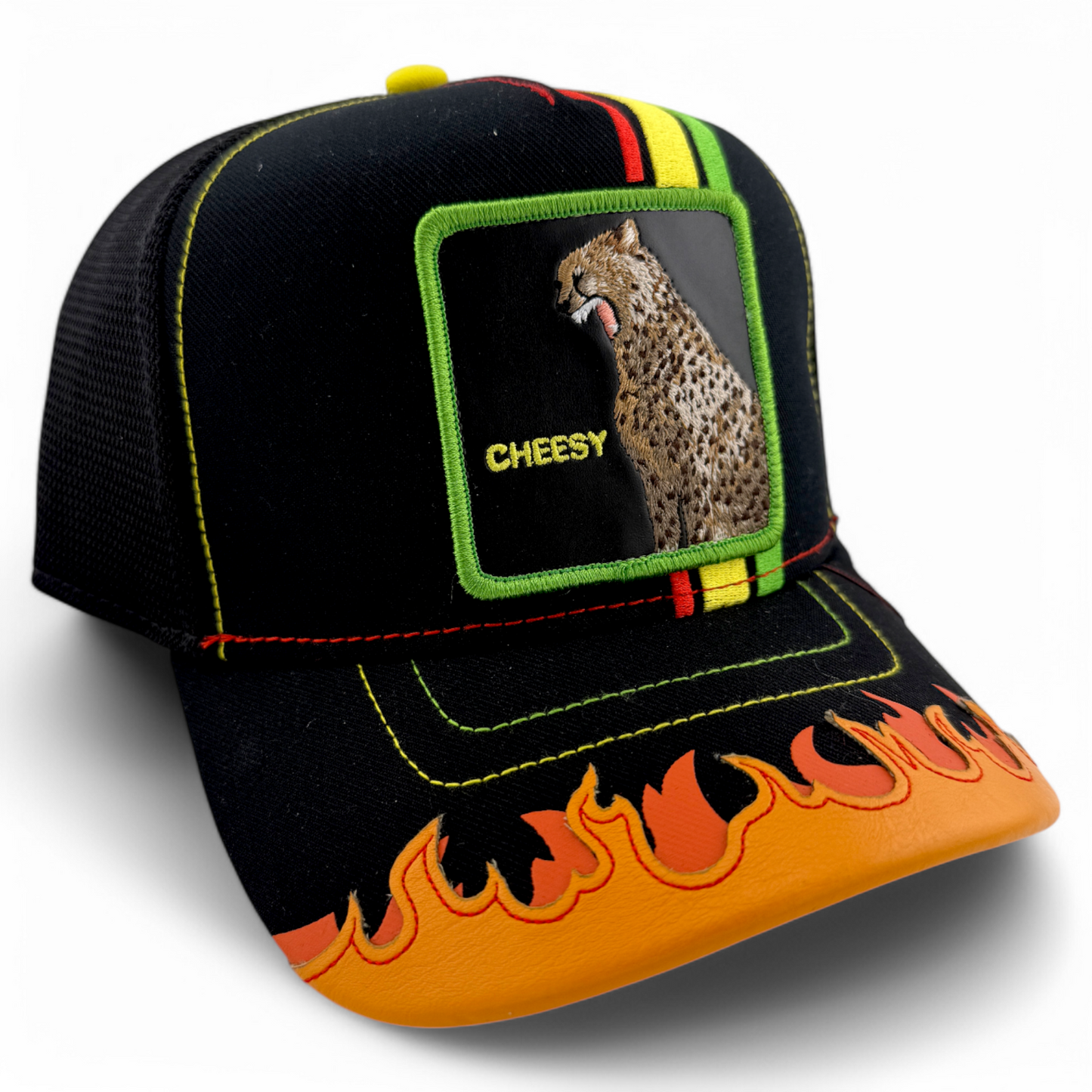 Goorin Bros Cheetah Cheesy Dangerously Farm Mesh Trucker Snapback Adjustable Hat