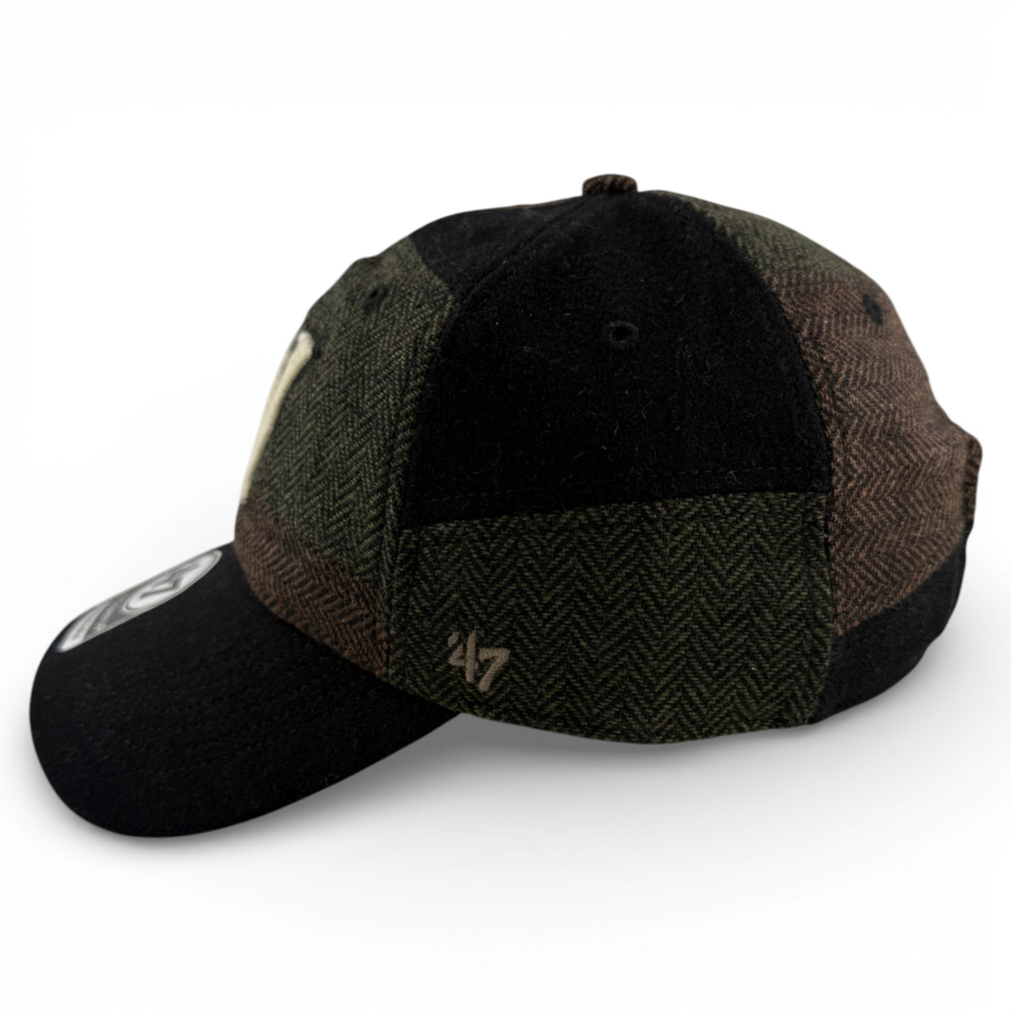 47 Brand Worcester Red Sox WooSox Tweed Patched Clean Up Adjustable Dad Hat Cap