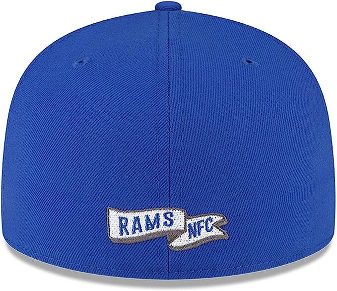 New Era Los Angeles Rams 2022 Sideline NFL Historic Logo Blue 59FIFTY Fitted Hat Cap