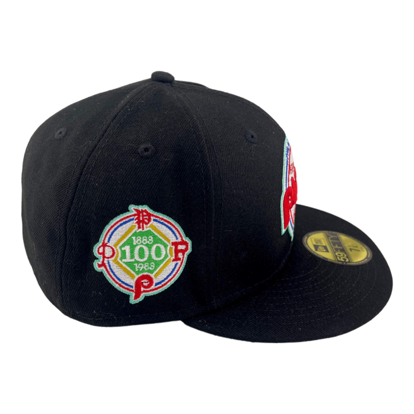 New Era Philadelphia Phillies 100th Anniversary Patch Mint Pack Pack 59FIFTY Hat Cap