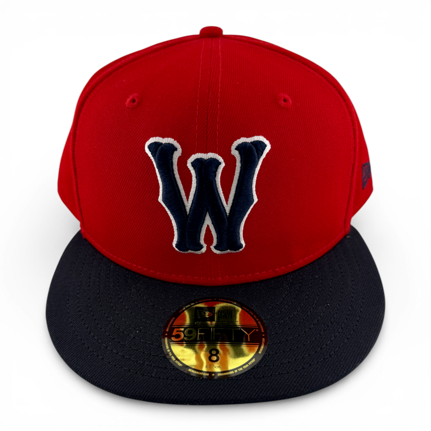 New Era Worcester Red Sox WooSox MiLB Team Classic W Red/Navy 59Fifty Fitted Hat