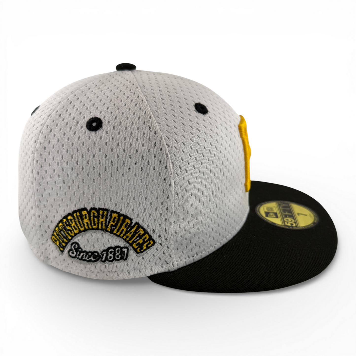 New Era Pittsburgh Pirates MLB Throwback Jersey Mesh 59Fifty Fitted Hat Cap