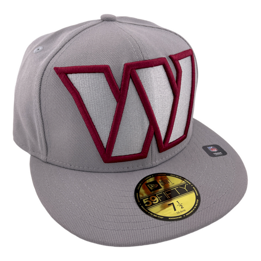 New Era Washington Commanders Elements Logo 4.0 NFL Gray 59FIFTY Fitted Hat Cap