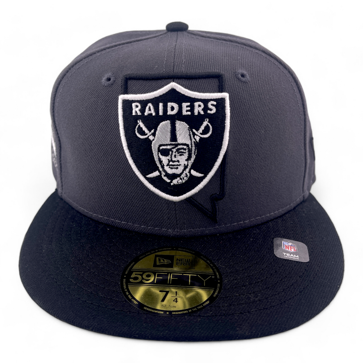 New Era Las Vegas Raiders NFL State Fill Logo Super Bowl 59Fifty Fitted Hat Cap