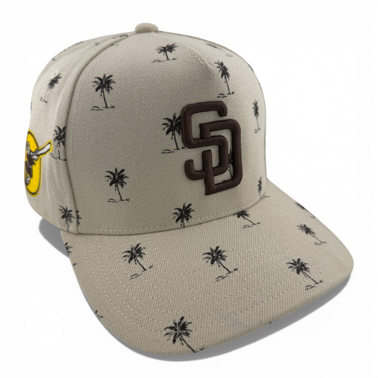 Mitchell & Ness San Diego Padres Palm A-Frame Pro Pinch Fit Snapback Adjustable
