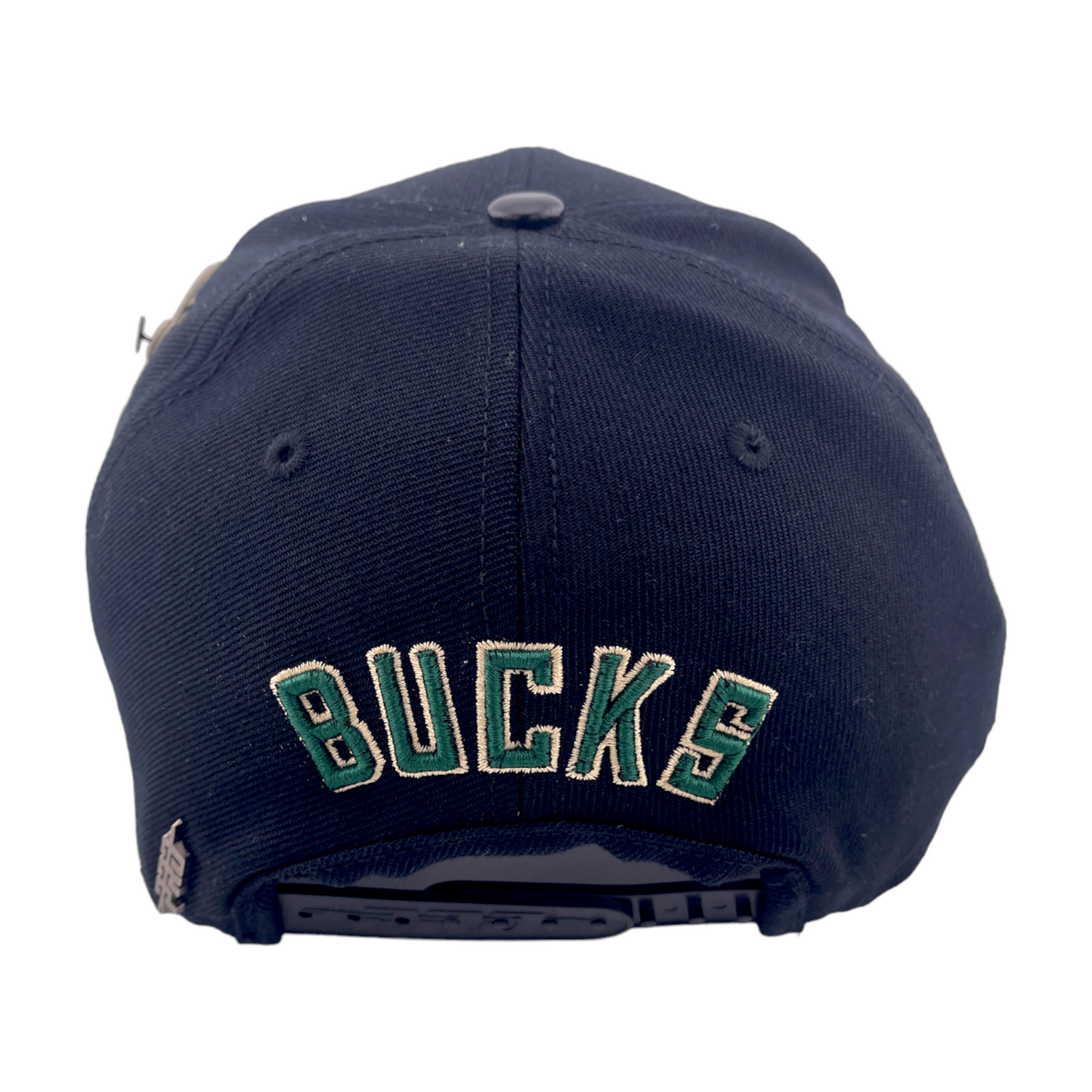 Pro Standard Milwaukee Bucks Stag Head Logo Side Patch Black UV Snapback Hat Cap