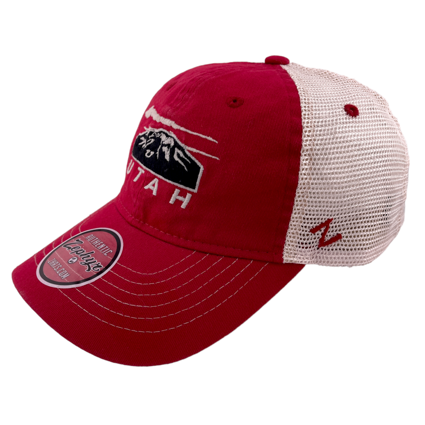 Zephyr University of Utah Utes NCAA Wickler Mesh Back Adjustable Hat Cap