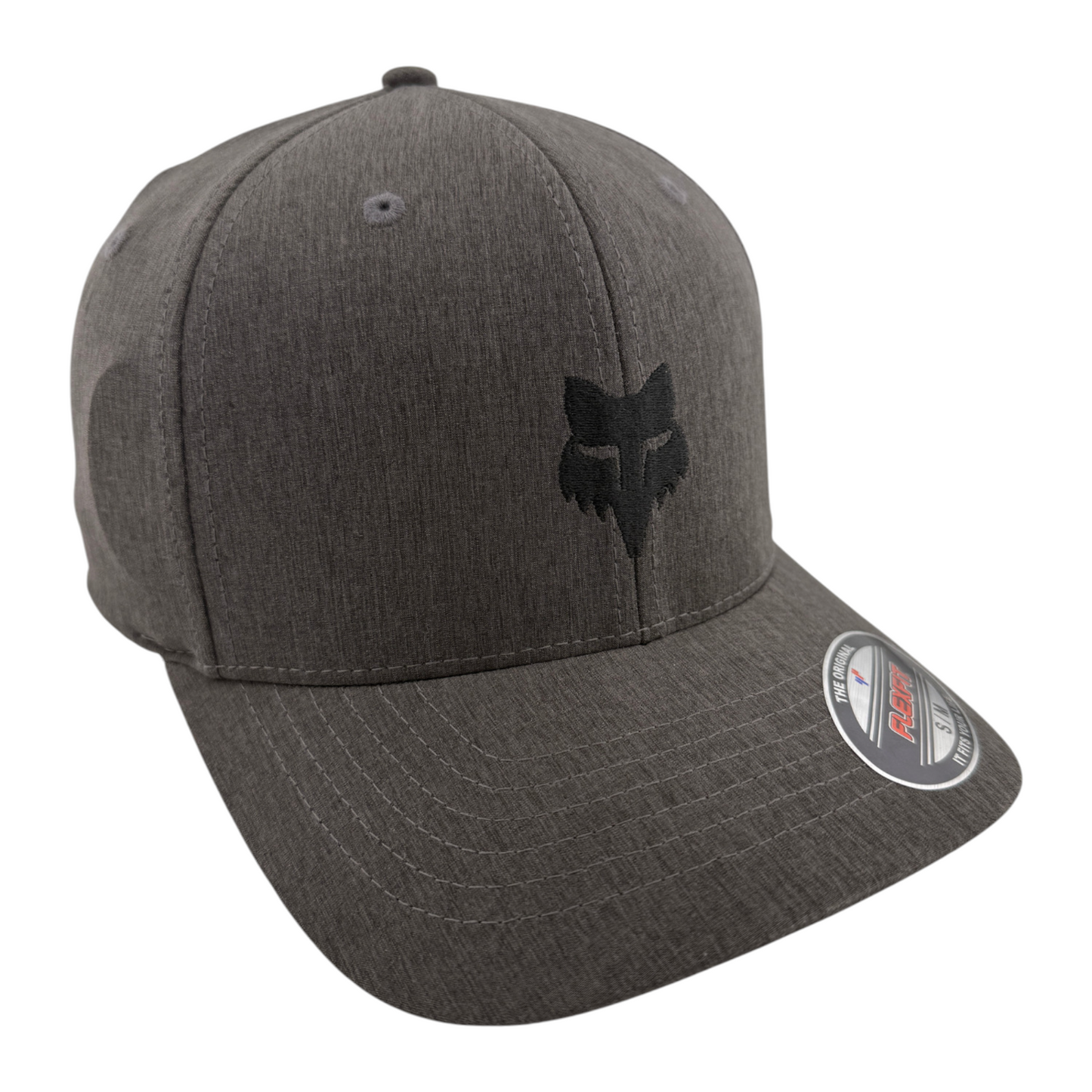 Fox Racing Head Select Logo Dark Heather Grey Sport Stretch Flex Fit Hat Cap
