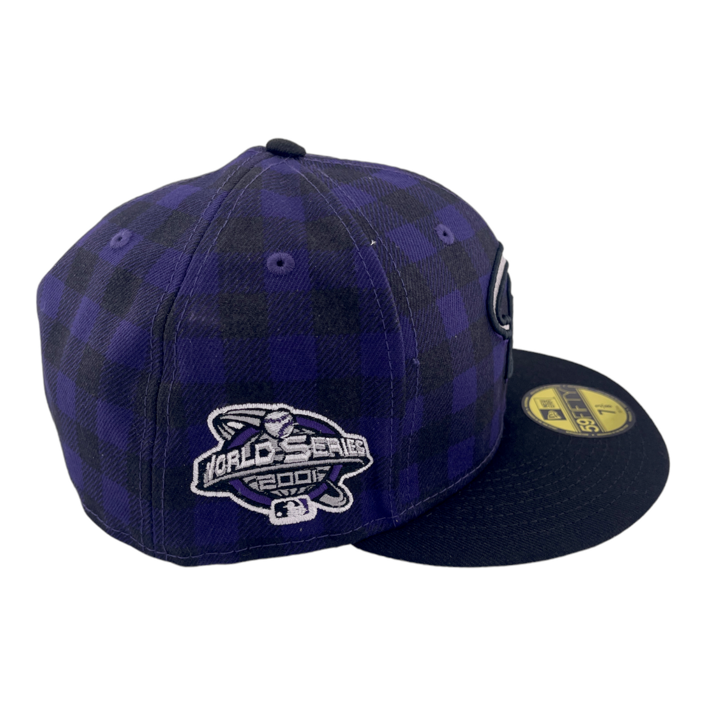 New Era Arizona Diamondbacks World Series 2001 Plaid Checkered Purple 59FIFTY Hat Cap