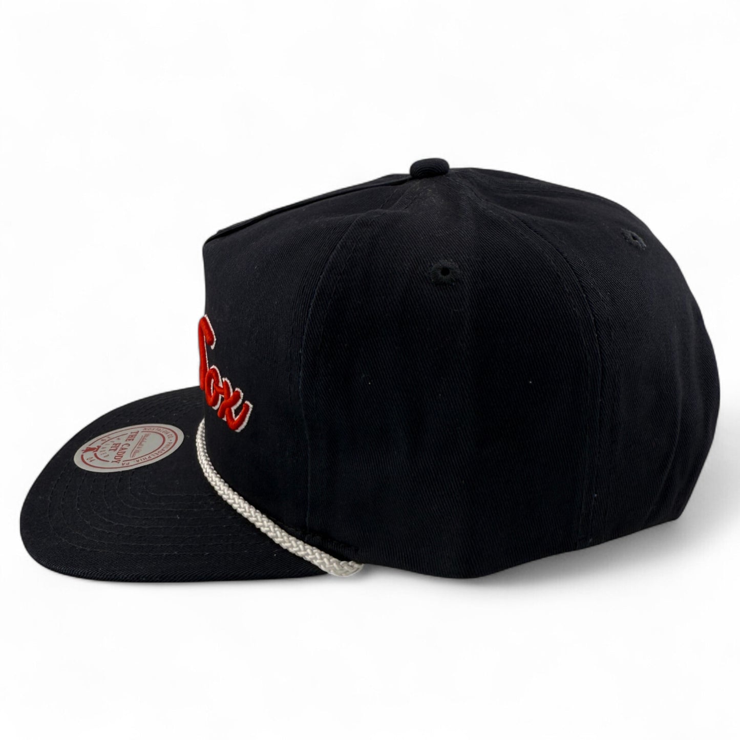 Mitchell & Ness Chicago White Sox Script A-Frame Rope Golfer Caddy Fit Snapback