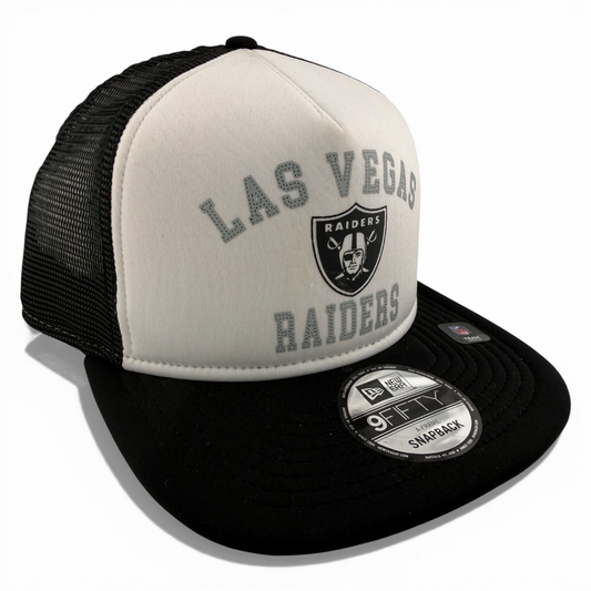 New Era Las Vegas Raiders NFL Foam Front Trucker Mesh Back 9Fifty Snapback Hat