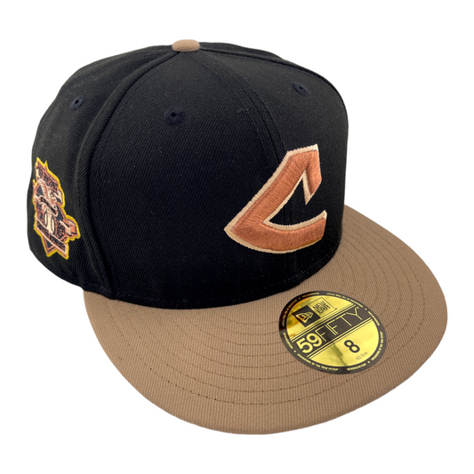 New Era Cleveland Indians 100th Season Patch Rust Belt Metallic Logo 59FIFTY Hat Cap