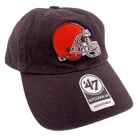 '47 Brand Cleveland Browns NFL Brown Classic Logo Clean Up Adjustable Dad Hat