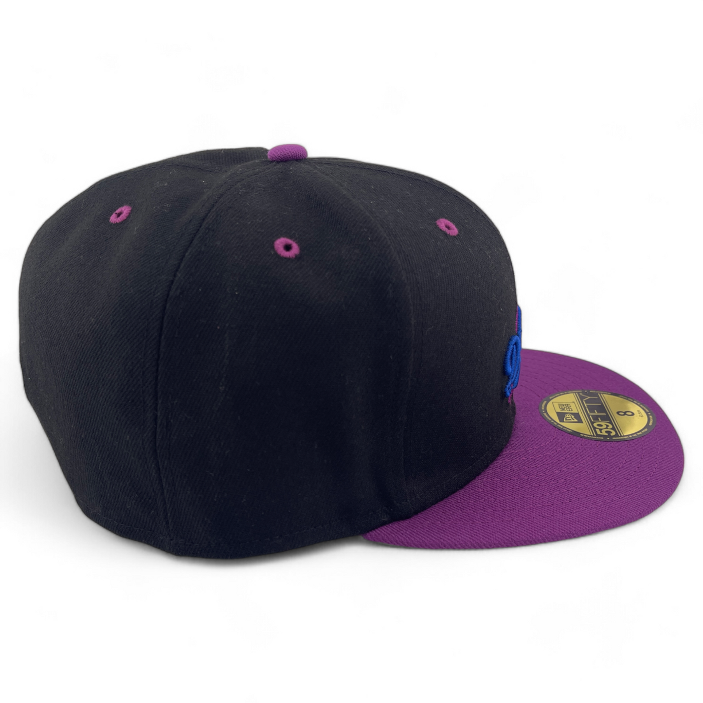 New Era Los Angeles Dodgers MLB Black/Purple Retro Logo 59Fifty Fitted Hat Cap