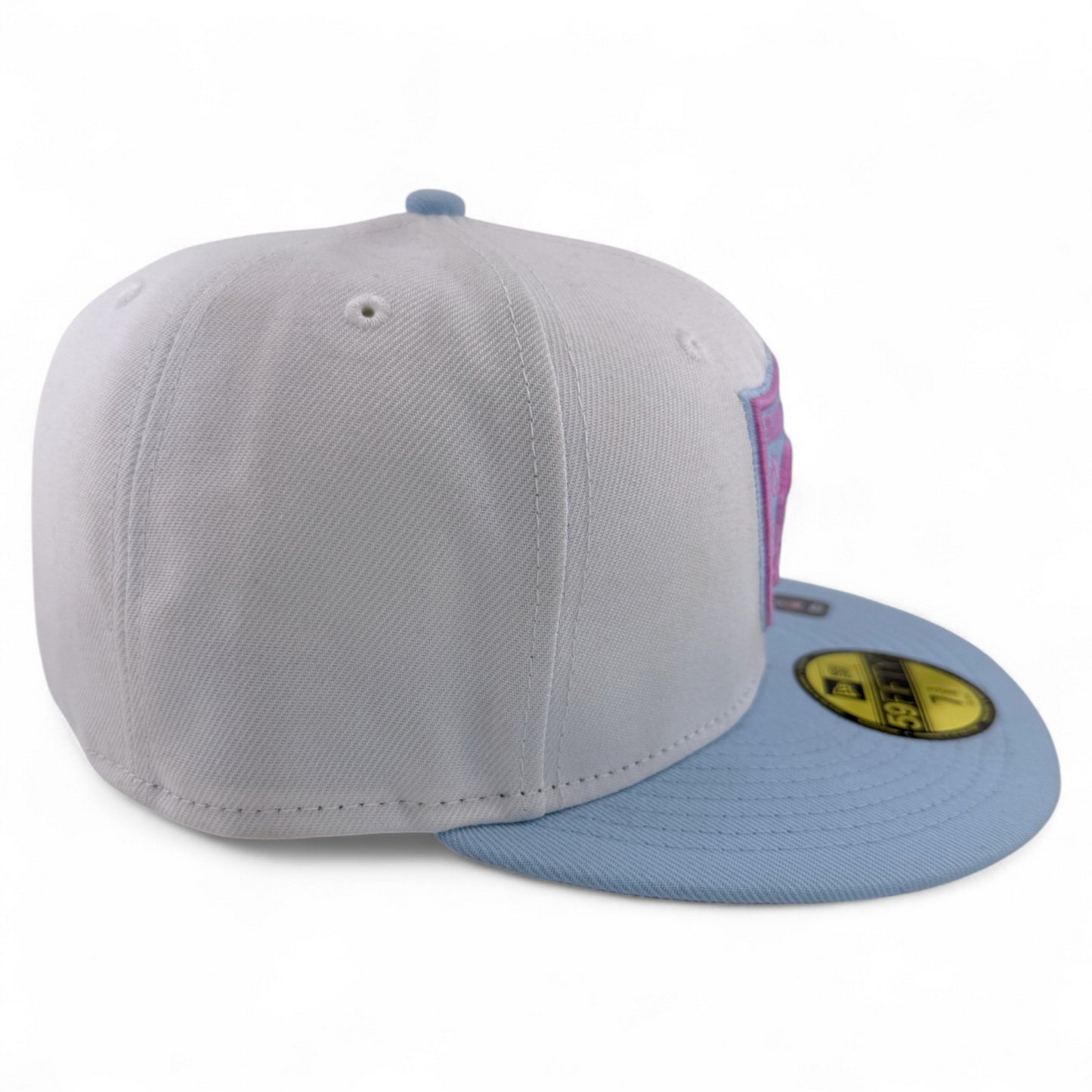 New Era Las Vegas Raiders NFL Cotton Candy Sky Blue/Pink 59FIFTY Fitted Hat Cap