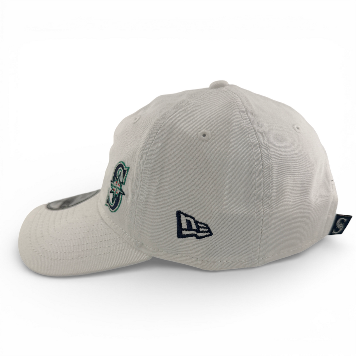 New Era Seattle Mariners MLB Court Sport White 9Twenty Adjustable Dad Hat Cap