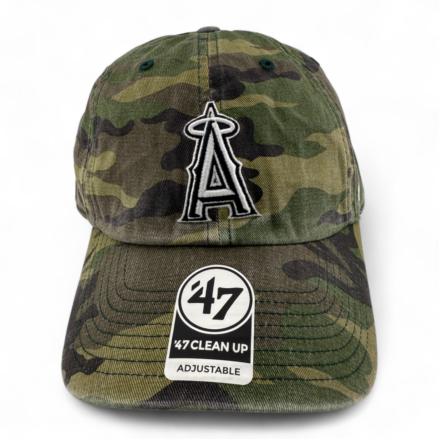 '47 Brand Los Angeles Angels LA MLB Camo Camouflage Clean Up Adjustable Dad Hat