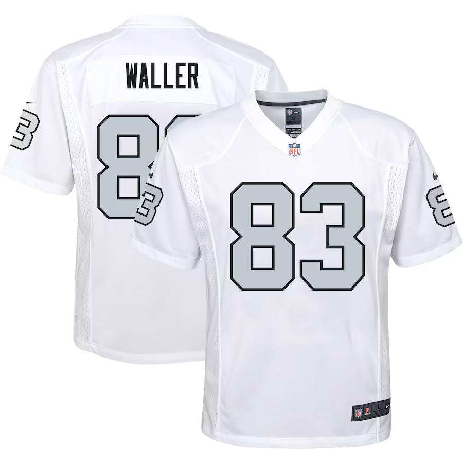 Nike Las Vegas Raiders Darren Waller #83 Alternate White Grey Game Day Jersey