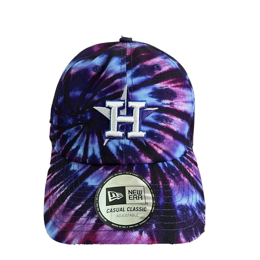 New Era Houston Astros Purple Tie Dye MLB Casual Classic Dad Hat Cap Adjustable