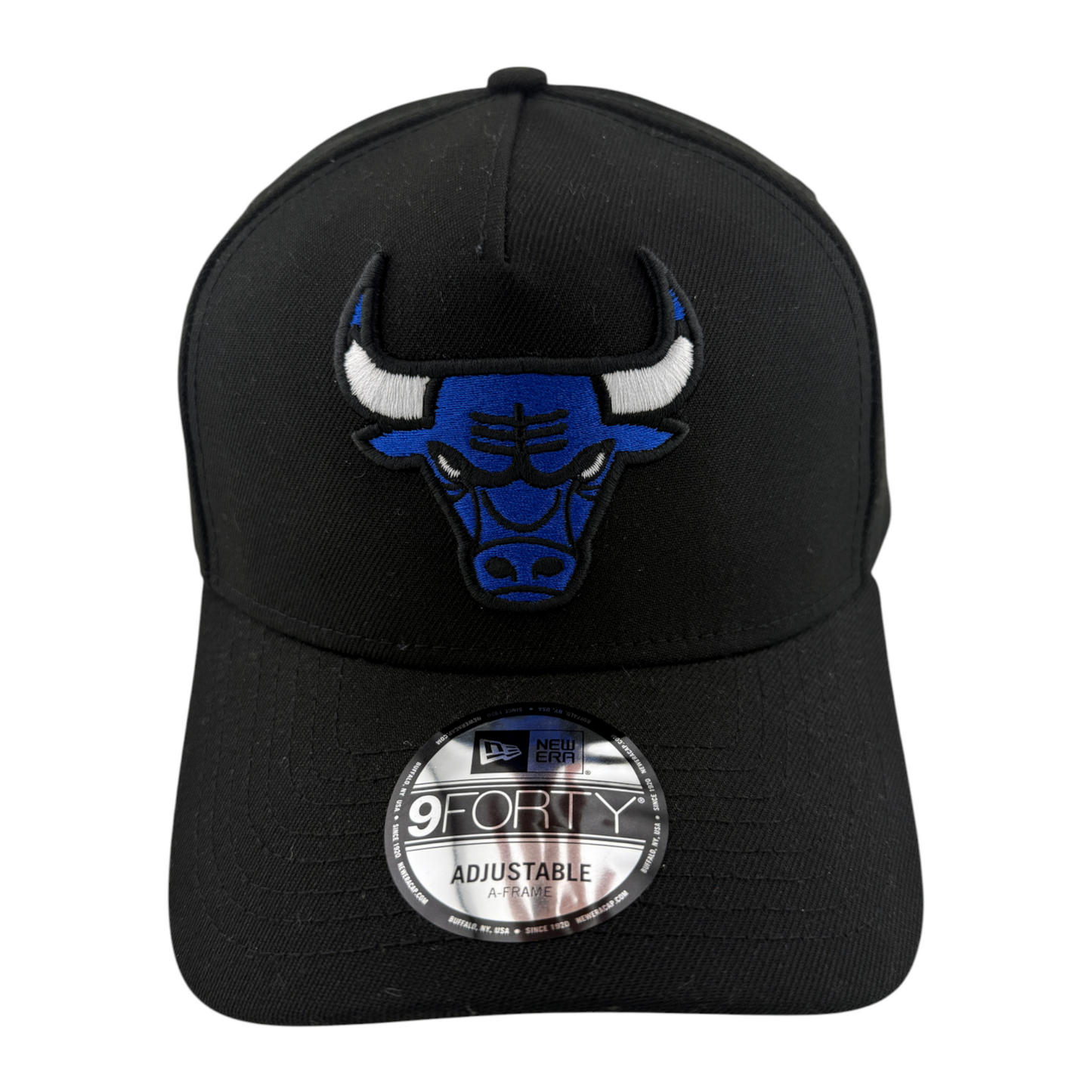 New Era Chicago Bulls NBA Black/Blue A-Frame 9Forty Snapback Adjustable Hat Cap