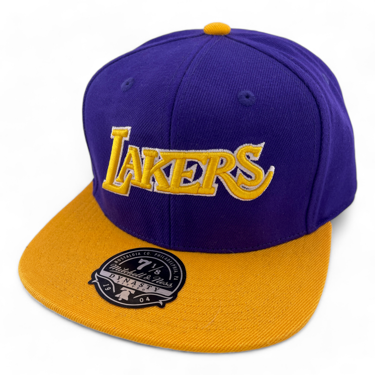 Mitchell & Ness Los Angeles Lakers NBA HWC Wool 2-Tone Yellow Fitted Hat Cap