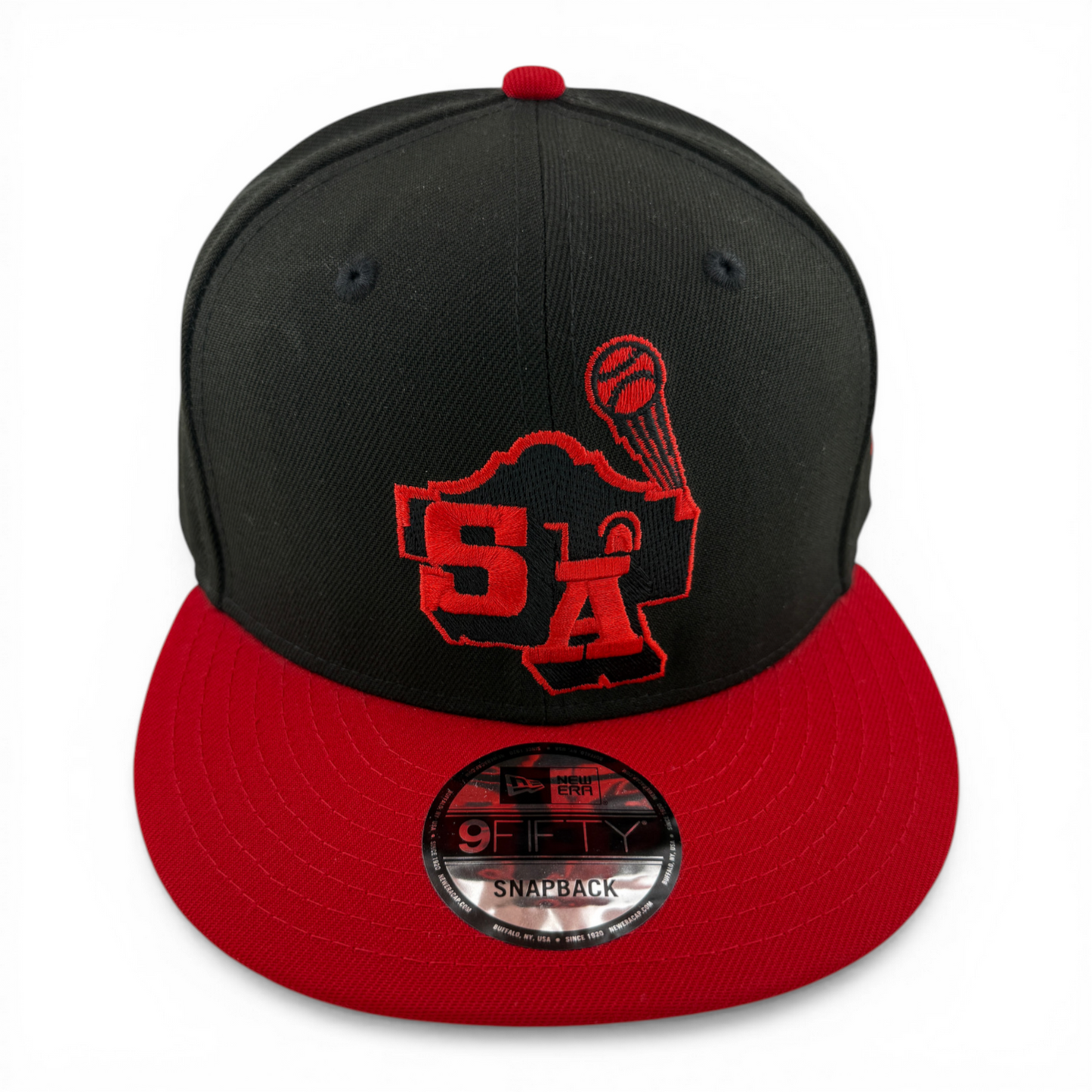 New Era San Antonio Missions MiLB Black/Red 9Fifty Snapback Adjustable Hat Cap
