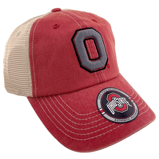 Ohio State University Buckeyes NCAA Wickler Mesh Back Trucker Adjustable Hat Cap