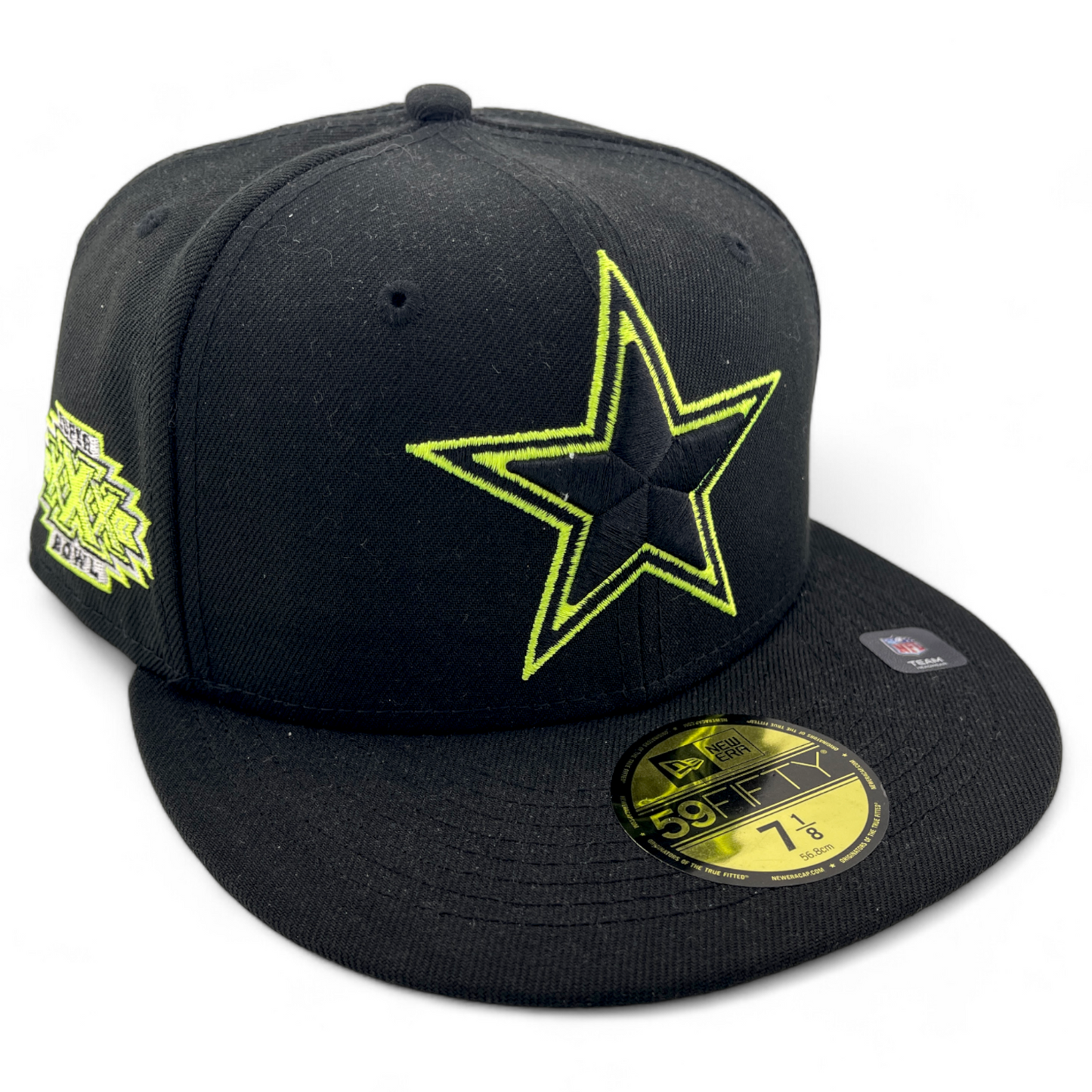 New Era Dallas Cowboys NFL Black Summer Pop Neon Green 59FIFTY Fitted Hat