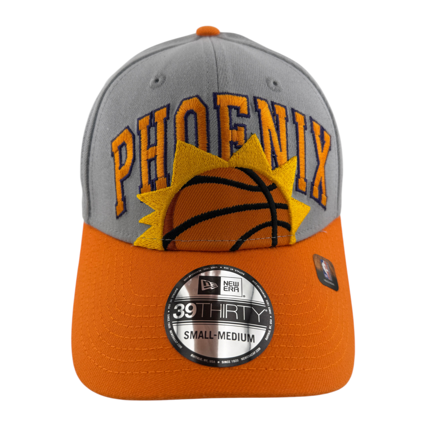 New Era Phoenix Suns NBA Tip-Off 2-Tone Orange/Grey 39Thirty Flex Fit Hat Cap