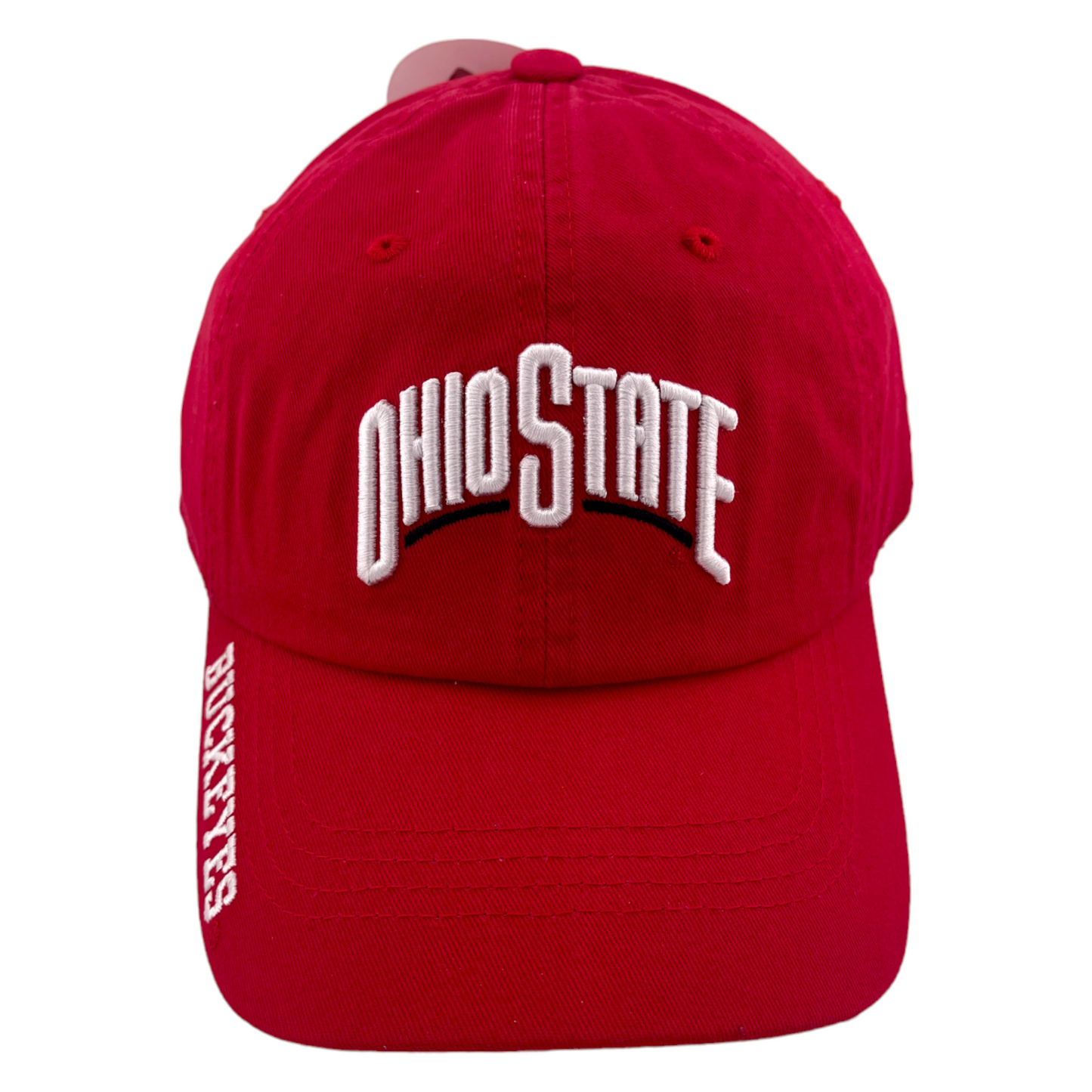 Ohio State University Buckeyes NCAA Script Logo Red Adjustable Dad Hat Cap