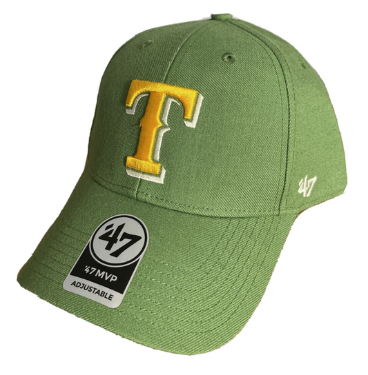 '47 MVP Texas Rangers Logo World Series 2010 Patch MLB Green Sure Shot Snapback Hat Cap