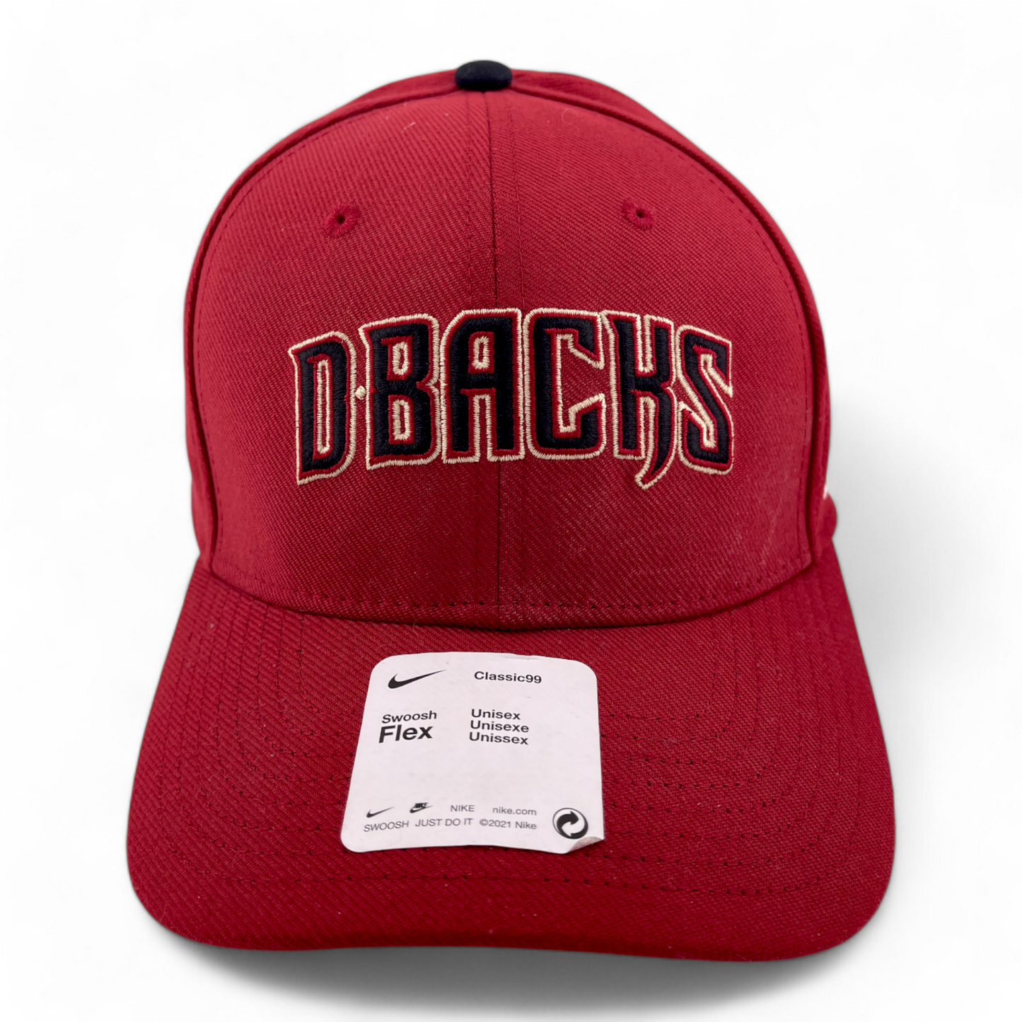 Nike Arizona Dimondbacks D-Backs Classic99 Maroon Swoosh Flex Fit Hat Cap OSFA