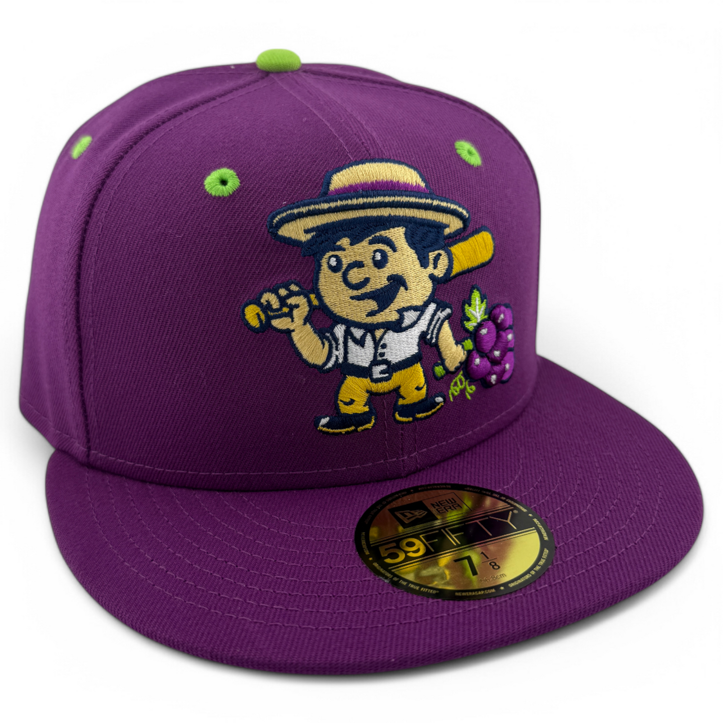 New Era Tri-City Dust Devils MiLB Viñeros de Tri-City Grape Logo 59Fifty Fitted