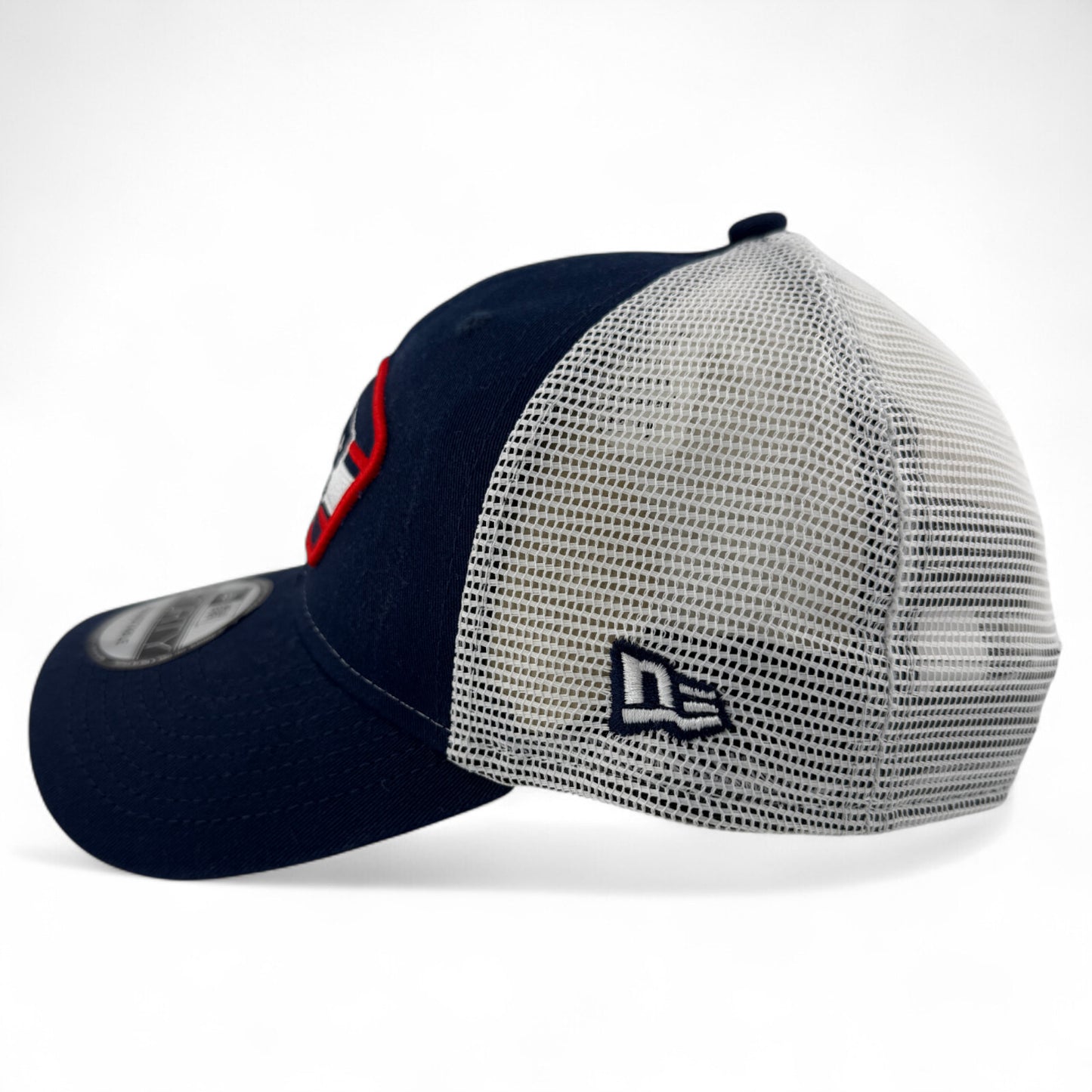 New Era New England Patriots NFL Patch Logo 9Forty Trucker Mesh Snapback Hat Cap