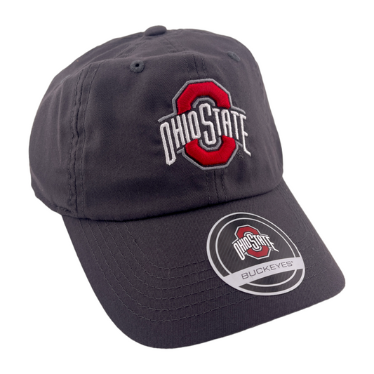 Ohio State University Buckeyes NCAA Ohio State Logo Grey Adjustable Running Hat Cap