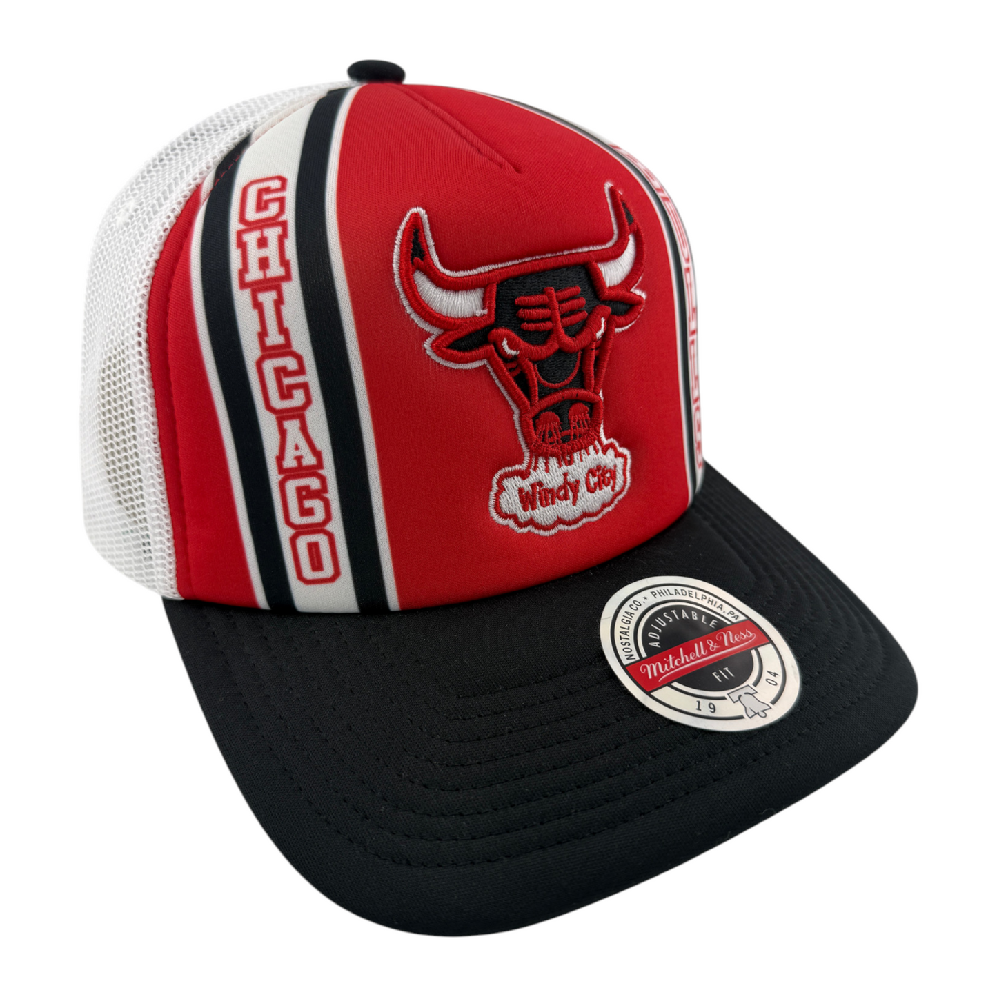 Mitchell & Ness Chicago Bulls NBA Foam Trucker Snapback Adjustable Fit Hat Cap