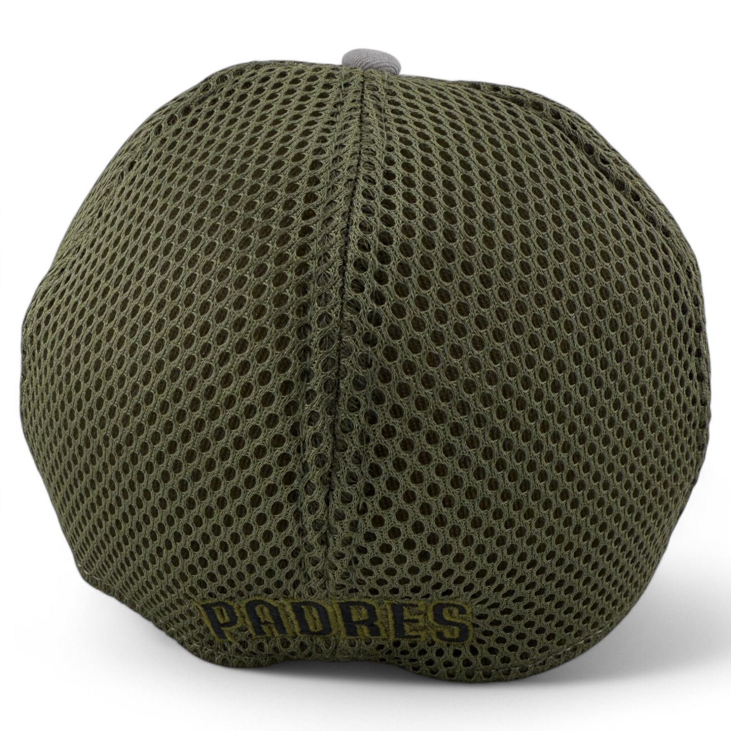 New Era San Diego Padres MLB Grey/Olive Green Neo Mesh 39Thirty Flex Fit Hat Cap