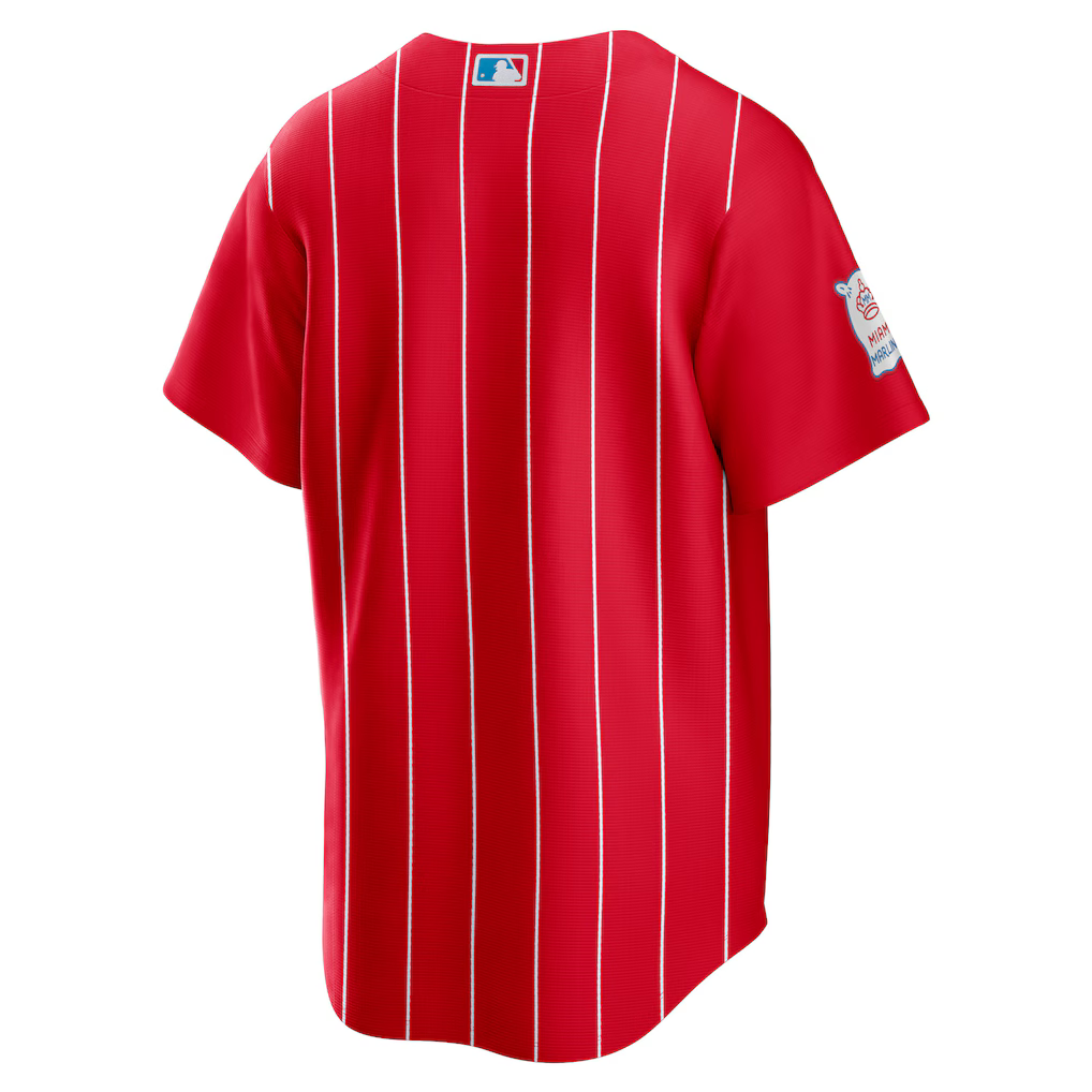 Nike Miami Marlins MLB Sugar Kings City Connect Team Jersey Red Men's Size XXL