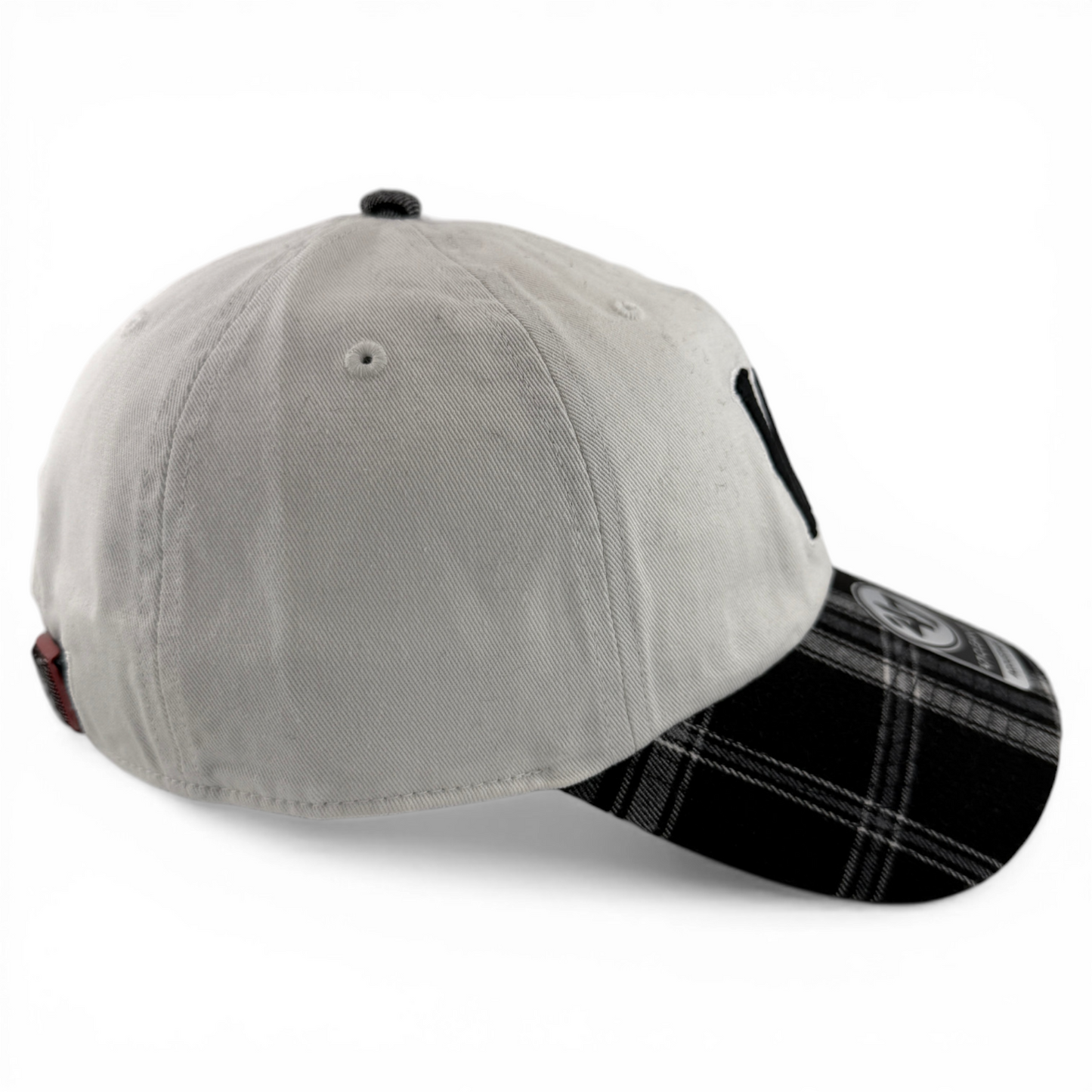 47 Brand Worcester Red Sox WooSox Plaid Totally Clean Up Adjustable Dad Hat Cap