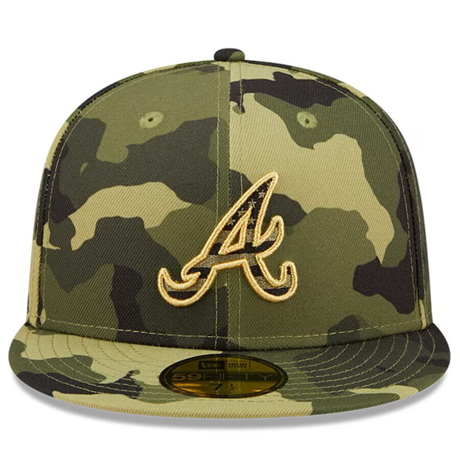 New Era Atlanta Braves 2022 Armed Forces Day Camo On-Field 59FIFTY Fitted Hat