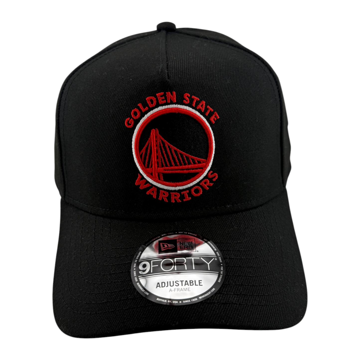 New Era Golden State Warriors NBA Red A-Frame 9Forty Snapback Adjustable Hat Cap