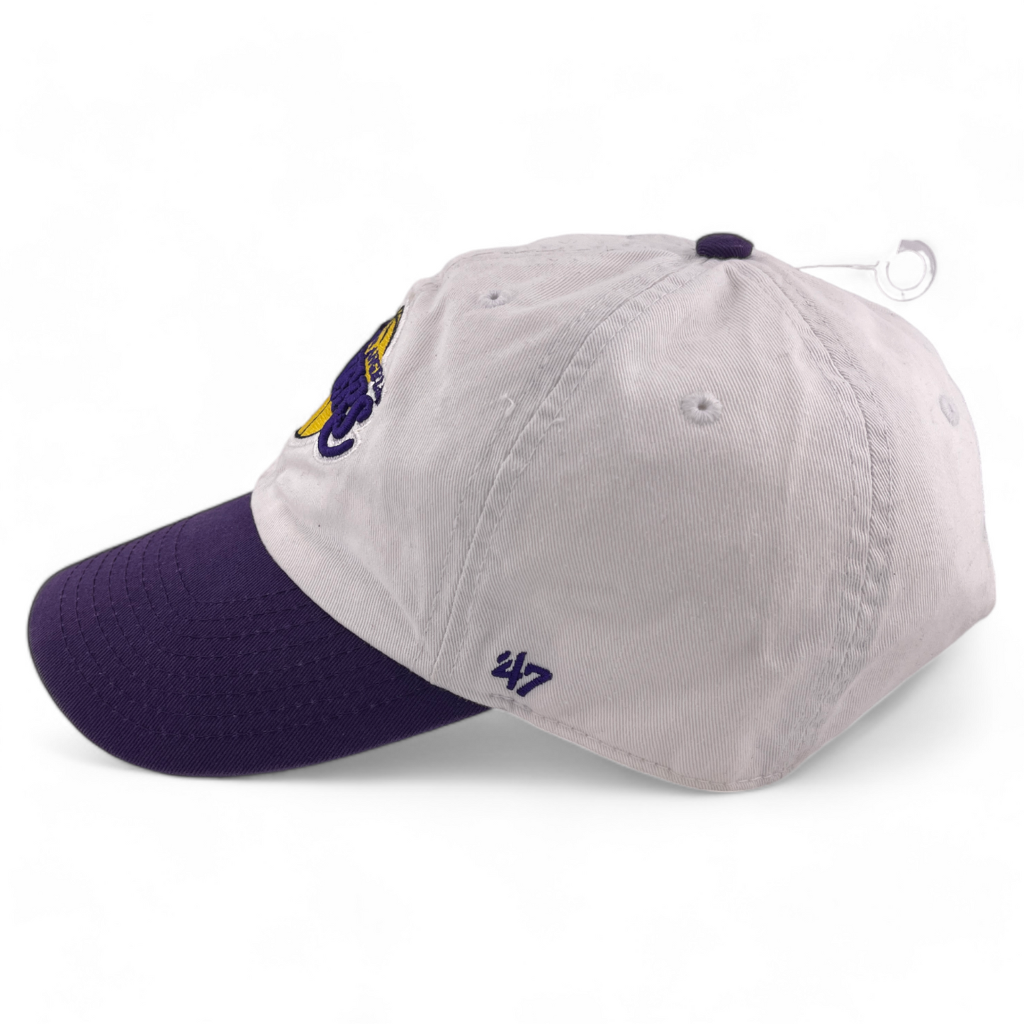 '47 Brand Los Angeles Lakers LA NBA White/Purple Clean Up Adjustable Dad Hat Cap