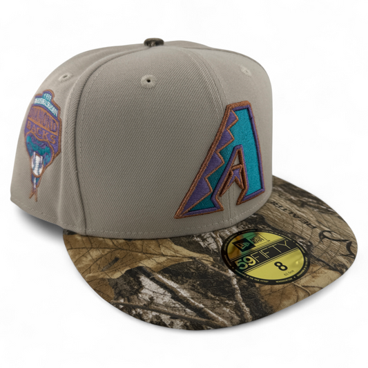 New Era Arizona Diamondbacks MLB Stone Realtree Tan Camo 59Fifty Fitted Hat Cap